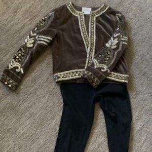Velvet Bran Embellished Bolero Jacket